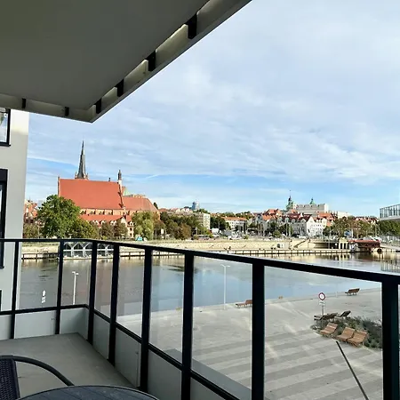 Nad Odra - Luksusowy Z Widokiem Na Odre, Tarasem I Klimatyzacja # Apartamento Estetino