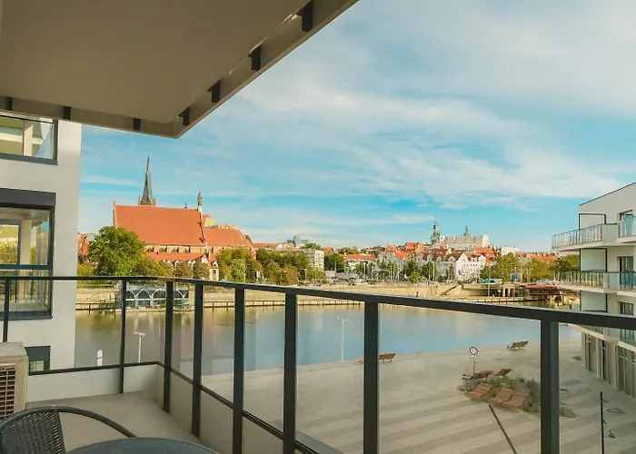 Nad Odra - Luksusowy Z Widokiem Na Odre, Tarasem I Klimatyzacja # Διαμέρισμα Στσέτσιν